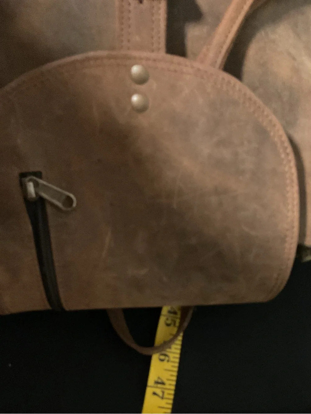 Vintage handmade Brown Leather Backpack